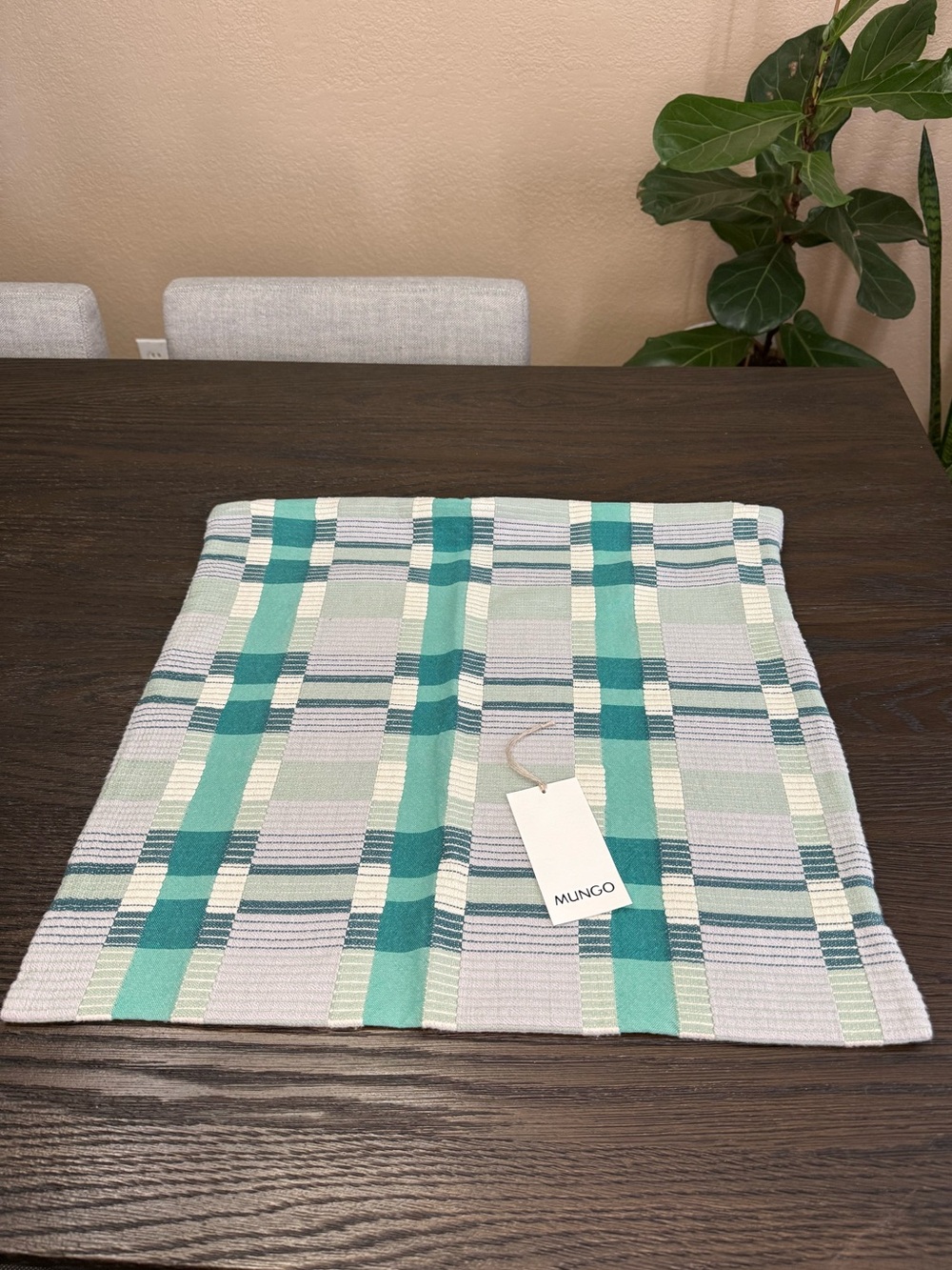 MUNGO Skipping Block Cushion Cover NWT 20x20 Made in South Africa